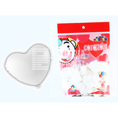 GLOBOS CORAZON BOLSA C/50 C. BLANCO